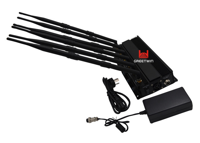 معيار عسكري ستة هوائيات 4G واي فاي GPS إشارة جهاز تشويش لغرفة الفحص