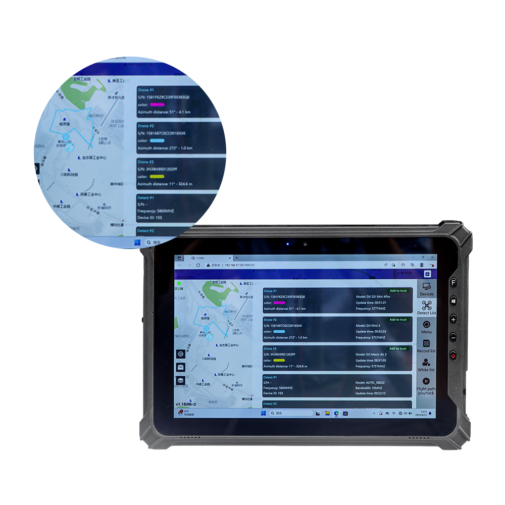 1-10km لمسافات طويلة الكشف عن الطائرات بدون طيار FPV DJI 400-6000MHz كاشف الطائرات بدون طيار