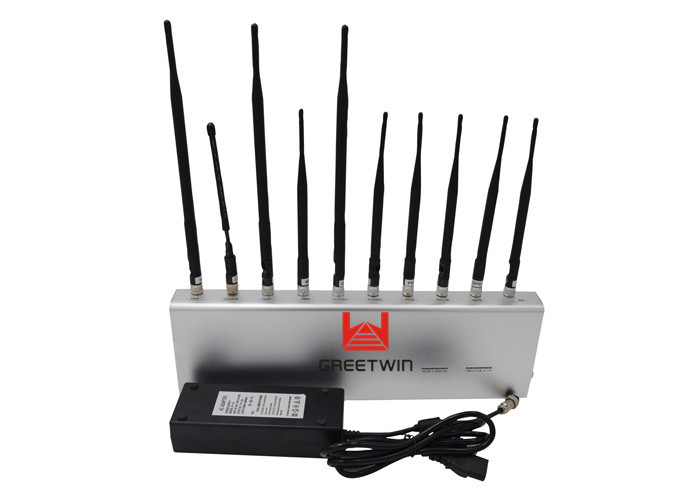 جهاز تشويش الهاتف المحمول بتقنية البلوتوث 20 وات لتحديد المواقع بالواي فاي والبلوتوث HF VHF 3G 4G جهاز تشويش الهاتف