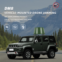 8 شريط 400W مركبة بدون طيار جهاز تشويش عالي الطاقة المضادة FPV 2km