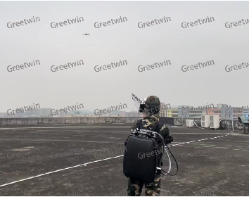 مجموعة مسدس توجيهي مضاد للطائرات بدون طيار Manpack جهاز تشويش