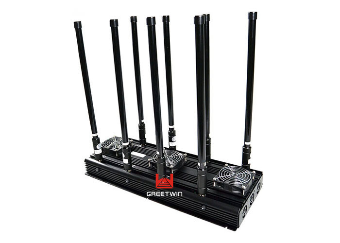 جهاز تشويش إشارة WiFi محمول معدّل 160M 700MHz-5800MHz مع 7 مروحة تبريد