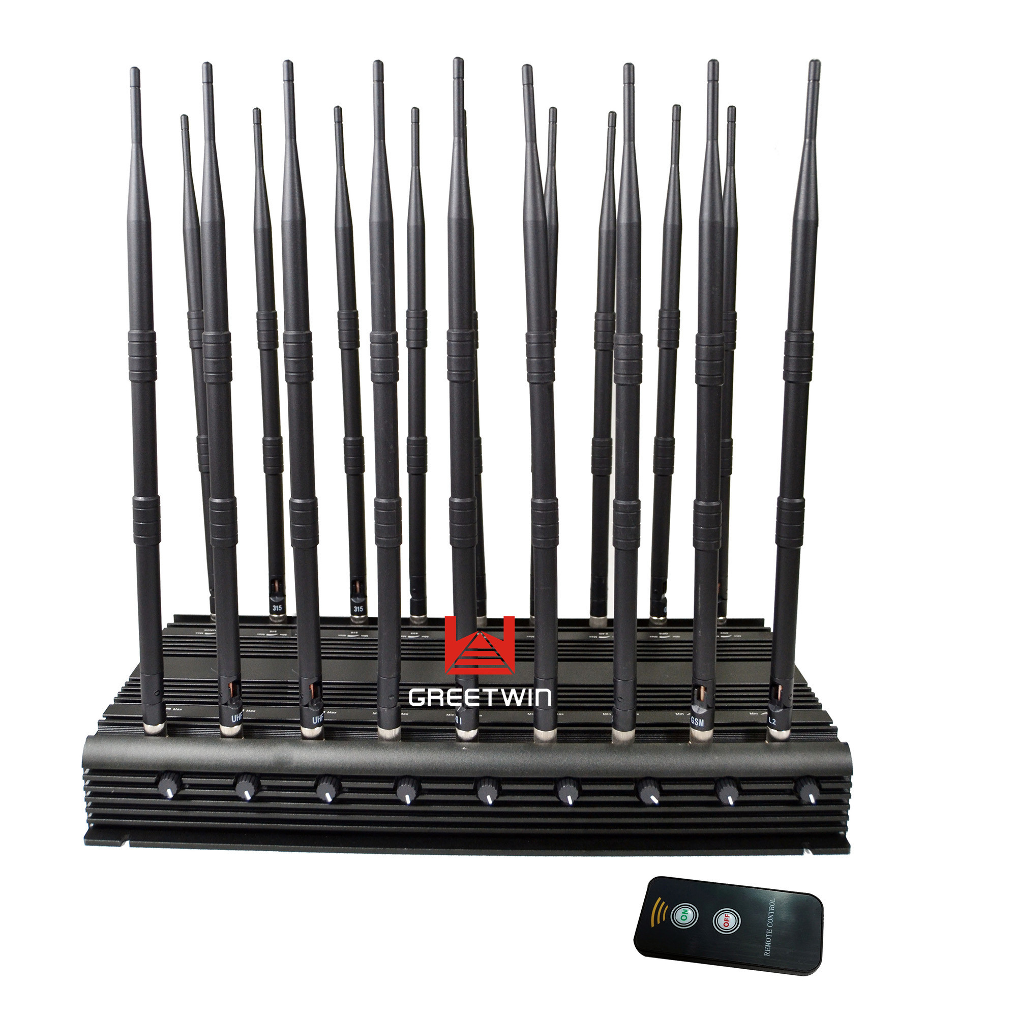 18 هوائي شبكة الهاتف المحمول جهاز تشويش 2G 3G 4G Wifi 5.2G / 5.8G / جهاز تشويش GPS
