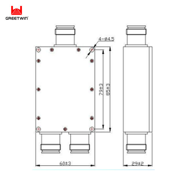 موزع الطاقة Greetwin 50W IP65 للميكروويف RF 600 ~ 6000MHz