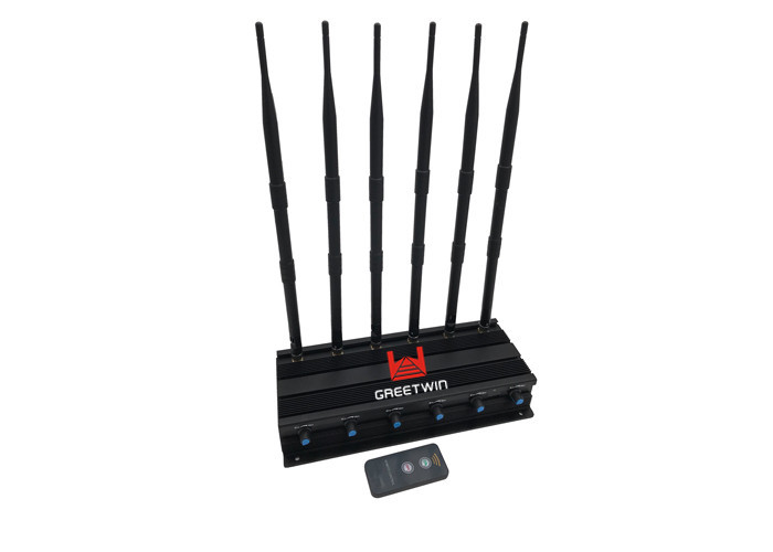 جهاز تحكم عن بعد 6 نطاقات 4g جهاز تشويش للهاتف المحمول / 2G 3G LTE uhf vhf جهاز تشويش