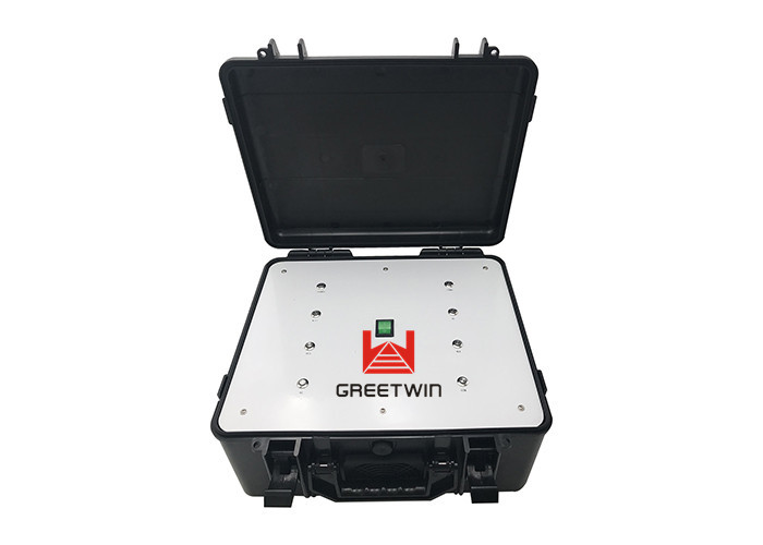 8 فرق Prison Drone Jammer GPS و WIFI و Cell phone Signal Jammer Shield 150m 65W