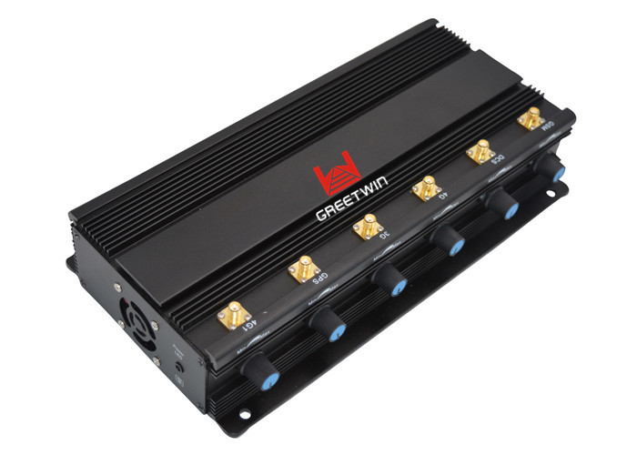 معيار عسكري ستة هوائيات 4G واي فاي GPS إشارة جهاز تشويش لغرفة الفحص