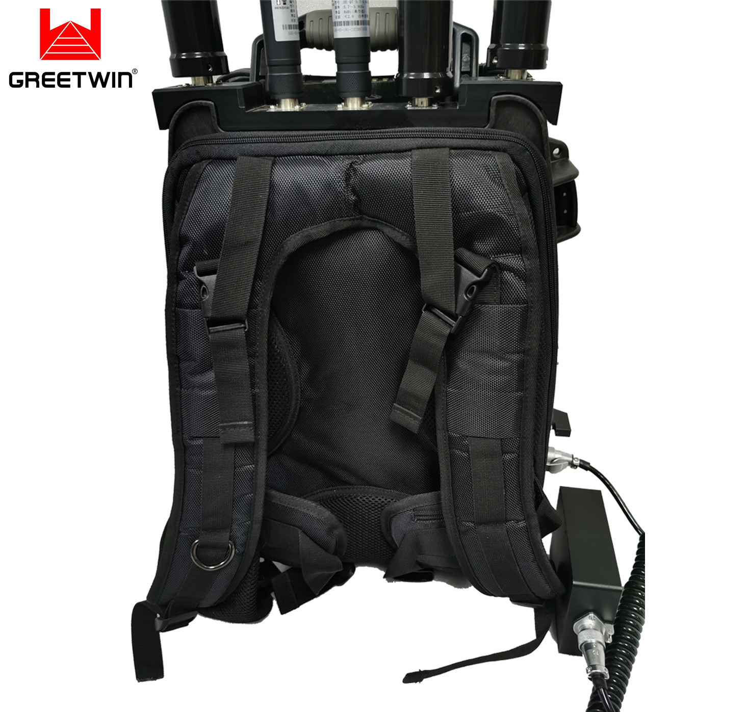 1.5 كم UHF 433MHz حقيبة ظهر بدون طيار جهاز تشويش WiFi 2.4G 5.8G