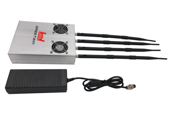 جهاز تشويش إشارة الهاتف الخلوي WIFI ، جهاز تشويش تردد Rf المحمول مع 4 هوائيات