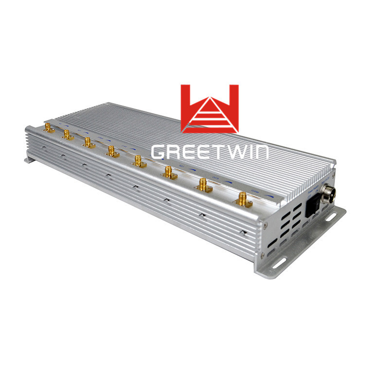 جهاز تشويش إشارة الهاتف الخليوي لسطح المكتب VHF UHF GPS 4G LTE 3G إشارة مع 8 نطاقات